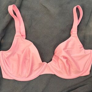 Cuup The Plunge Bra in Satin in Rose Shine